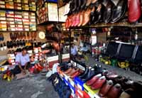 Shoe Manufacturers at Bootan Mandi, Jalandhar, Punjab, India on 20th October 2021. (Photo: Tribhuvan Tiwari/Outlook).